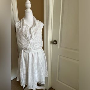 Emma & Michele White Lace Dress
